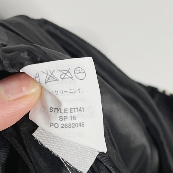 J Crew Size 00 Lux Paneled Black Cream Geometric Jacquard Pencil Skirt Cotton - Picture 11 of 13